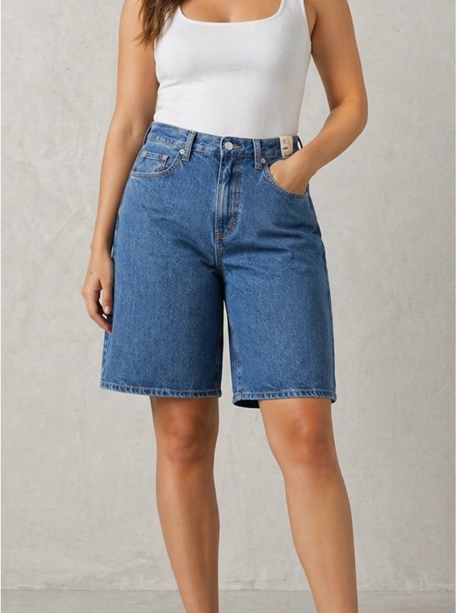 Universal Thread Mid-Rise Blue Denim Bermuda Shorts